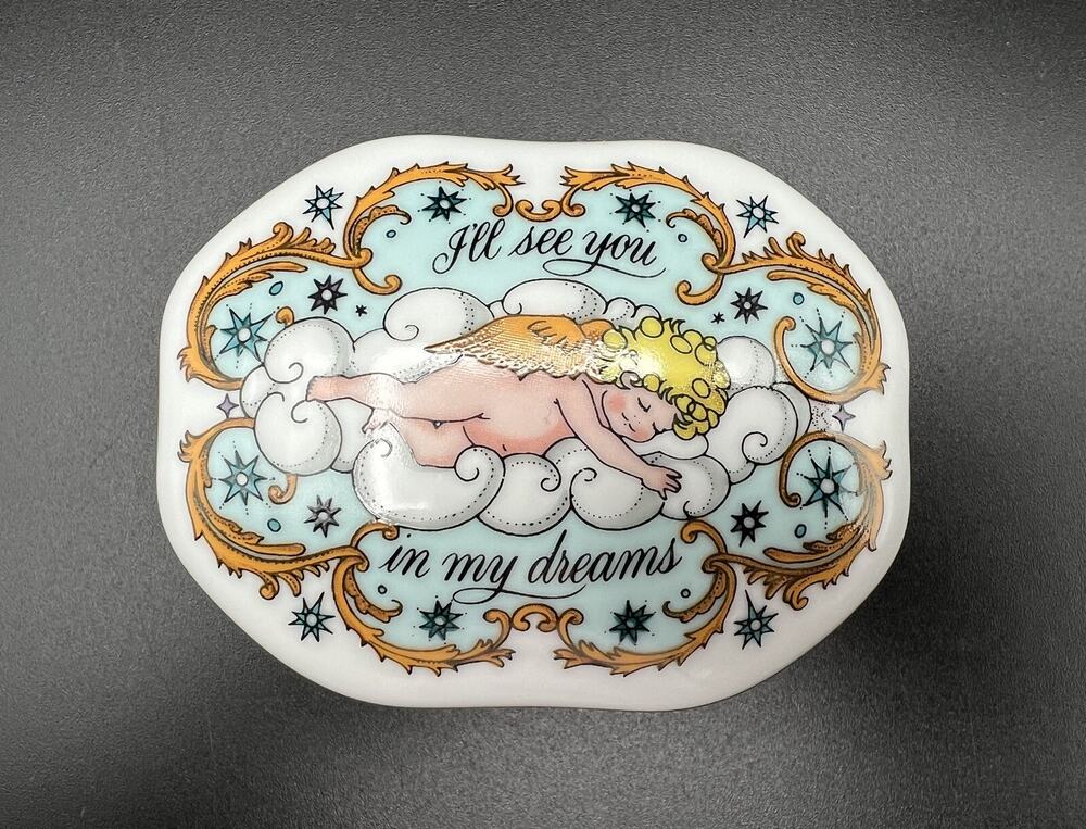 Franklin Porcelain Songs of Love Music Trinket Box See You In My Dreams 1983